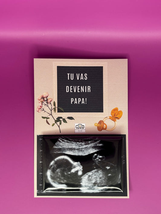 Carte Annonce Grossesse Magnet photo écho